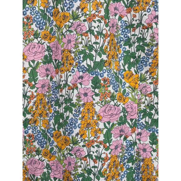 J. Crew Liberty Petunia Floral Slim-Fit Button-Up Shirt Green Yellow Women's 10 - Picture 5 of 10